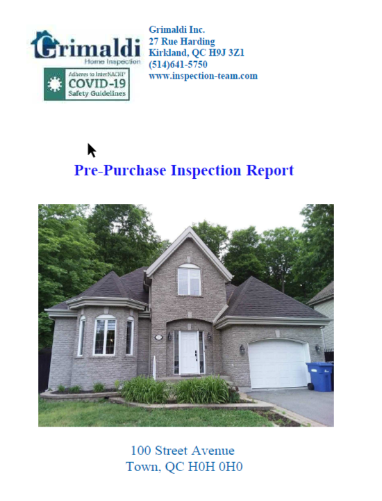 Grimaldi - Inspection Report Sample